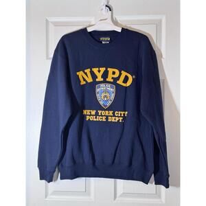NYPD Crewneck Sweatshirt Navy Blue Officially Licensed Size Large